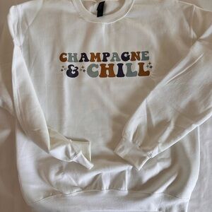 Gildan Cream Sweatshirt with Colorful Print